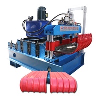 Machine à plier les tôles de toiture en métal HAIXING 760 Tr4 Pv4 pour toits en arche incurvée, 380V 3 phases, épaisseur 0,3-0,8 mm, facile à utiliser