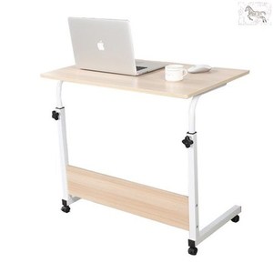 Ergonomic Modern Portable Laptop Desk with Storage Drawer Wooden Surface Rolling Home <b>Office</b> <b>Workstation</b> - Product Image 5