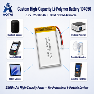 Batterie Li-Polymère Haute Capacité 2500mAh 3.7V 104050 Taille Personnalisée pour Projecteur Portable et Terminal Industriel – Vente Directe Usine - Product Image 2