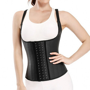 YiQun Gilet de sudation et de sport pour femme, avec logo personnalisé, 25 baleines en acier, en latex, style corset colombien, gaine amincissante - Product Image 1