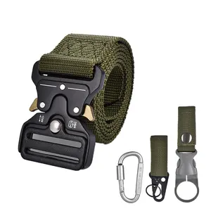 Outdoor Heavy Duty Universal Tactical Belt Men'S Canvas Belt Outdoor Training Nylon Tactical Belt Set