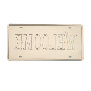 Logo personnalisé vendable impression publicité motif Vintage permis <span class=keywords><strong>de</strong></span> <span class=keywords><strong>voiture</strong></span> pour la décoration <span class=keywords><strong>de</strong></span> plaque d'immatriculation en aluminium <span class=keywords><strong>de</strong></span> <span class=keywords><strong>voiture</strong></span> - Product Image 4