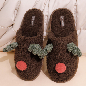 Venta al por Mayor de Pantuflas de Mujer con Suela de TPR y Peluche, Pantuflas de Diseño para Mujer a Precio Razonable - Product Image 3