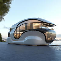 Maison modulaire moderne sur mesure de 20 pieds, maisons préfabriquées, mini-maisons, espace de villégiature, hôtel capsule