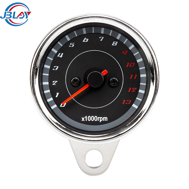 Оптовая продажа Аксессуары Ретро модифицированный механический 13000 Тахометр хром Спидометр Мотоцикл Универсальный 12 В запчасти