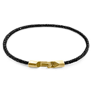 Bracelet Raven Black Talbot en or jaune 9 carats et cuir de raie - Product Image 3