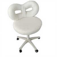 Fauteuil de salon moderne de haute qualité, réglable en hauteur, en tissu laine d'agneau, design Bow, vente en gros, personnalisable - Direct usine pour la maison