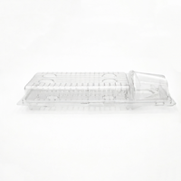 Emballage en plastique PET transparent de qualité alimentaire personnalisé, type clamshell, avec gaufrage pour légumes et fruits