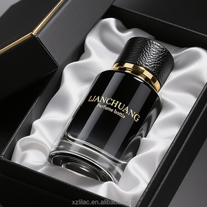 Bottiglia di profumo di vetro cilindrica bottiglia di profumo personalizzato di lusso 50ml bottiglia di profumo vuota con confezione - Product Image 6