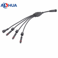 AOHUA Y-PVC-04 Câble répartiteur en Y à 4 broches pour éclairage de serre, étanche IP65, contacts en cuivre pur