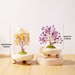 Venta al por mayor de Chips de cristal curativo natural, botella de deseo de piedra, árbol de dinero de cristal, artesanía de cristal, decoración de escritorio, adorno de paisaje - Product Image 6