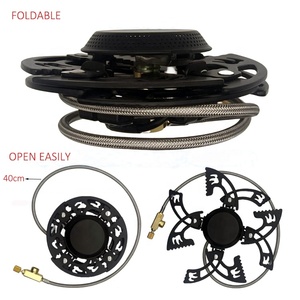 燃料キャニスターアダプターバーナー付き超軽量屋外キャンプガスストーブのバックパッキング - Product Image 2