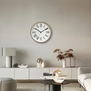 Toptan Vintage roma numarası OEM ODM kuvars duvar saatleri 8.7 inç dekorasyon kapalı özel saat