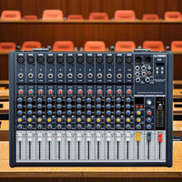 Table de Mixage Audio 12 Canaux Mono avec Lecture USB, Effets DSP et Alimentation Fantôme 48V