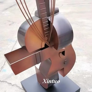 Scultura di Violino Astratta in Bronzo di Alta Qualità su Misura con Tecnica di Fusione e Design 3D per Decorazione Esterna - Product Image 5