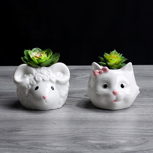 Mini <span class=keywords><strong>pot</strong></span> de fleurs <span class=keywords><strong>en</strong></span> céramique respirant et durable de style <span class=keywords><strong>japonais</strong></span> <span class=keywords><strong>pour</strong></span> plantes de bureau - Product Image 2