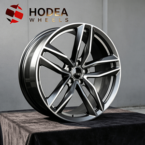 Rines de Aleación Forjados Estilo OE de 18/19/20/21/22 Pulgadas para Audi A4 A6 Q5 Q7, 10 Radios, 5 Birlos, Acabado Mecanizado en Gris Metálico - Product Image 3