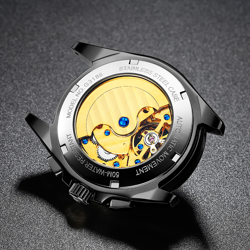 OUPINKE 3186 Luxury Automatic Men's Watch - Mechanical Sapphire