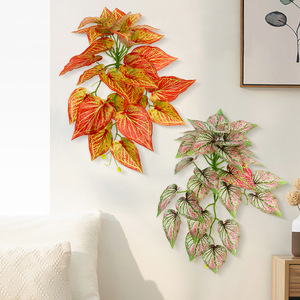 Plantes vertes artificielles avec feuilles de Monstera 10cm-30cm en caoutchouc souple pour décoration de mariage et de maison - Product Image 2