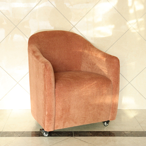 Sillón moderno de terciopelo monoplaza <span class=keywords><strong>con</strong></span> <span class=keywords><strong>ruedas</strong></span> <span class=keywords><strong>reclinable</strong></span> cómodo para el hogar, comedor, hotel u oficina para uso en Cafetería - Product Image 2