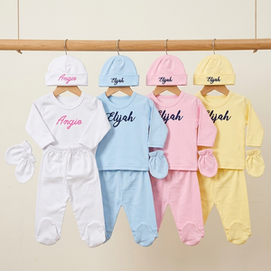 Personalized Baby Clothes Embroidered <strong>Newborn</strong> <strong>Hospital</strong> <strong>Outfit</strong> Set Cotton <strong>Newborn</strong> Coming Home Gift Baby Clothing Sets - Product Image 1