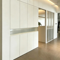 Cloison de bureau moderne, cloison modulaire en bois pour réunions, cloison de bureau pour banque, école