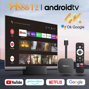 Nuovo <span class=keywords><strong>TV</strong></span> Stick Android 14 HS86 T2 con Chipset RK3518, Dual Wifi6 2.4G/5.8G e Assistenza Mouse, con Molteplici App - Nero - Product Image 1