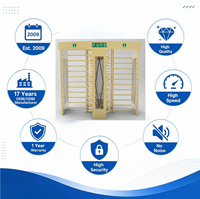 Torniquete de Doble Carril de Altura Completa para Exteriores, Sistema de Control de Acceso de Seguridad con Reconocimiento Facial, RFID y Código QR para Edificios