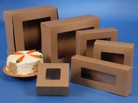 Boîte transparente en Carton pour pâtisserie, avec fenêtre transparente et personnalisée, emballage Kraft, produit en usine
