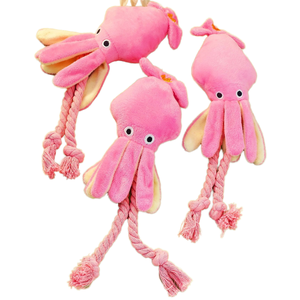 Juguete de Peluche Ecológico Interactivo con Forma de Pulpo para Perros, Juguete para Masticar con Sonido para Limpiar los Dientes, Estilo de Dibujos Animados - Product Image 1