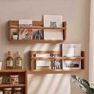 Wooden <b>Wall</b> Mounted <b>Storage</b> Rack Rectangle Multi-purpose <b>Hanging</b> Shelf For Living Room Bedroom Book Display - Product Image 4