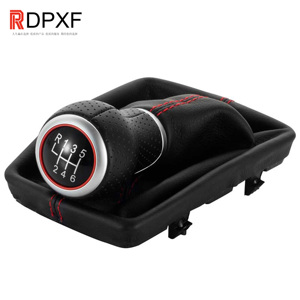 Pour <span class=keywords><strong>Audi</strong></span> A4 S4 B8 8k A5 <span class=keywords><strong>Q5</strong></span> S-Line 07-15, housse de levier de vitesses en cuir pour voiture, accessoires de voiture 5/6 vitesses, pommeau de levier de vitesses. - Product Image 4