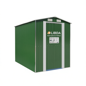 Caseta de Jardín Libda 75.6x107.9x87.8 Pulgadas de Acero Galvanizado para Almacenamiento Internacional - Product Image 1