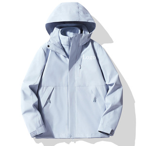 Chaqueta impermeable deportiva con logotipo personalizado para hombre, chaquetas cortavientos ligeras negras para hombre - Product Image 3