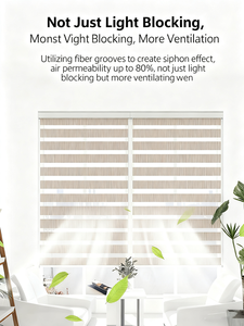 Nhà Máy Bán buôn Formaldehyde-Miễn phí không thấm nước <span class=keywords><strong>Zebra</strong></span> mèo-kích thước tùy chỉnh mềm Sheer cửa sổ trải - Product Image 3