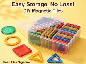 ชุดตัวต่อแม่เหล็ก STEM แบบรางลูกแก้ว 45/69/105/158/200 ชิ้น ตัวเลือกหลากหลาย ของเล่นเสริมพัฒนาการเด็ก ของขวัญสำหรับเด็ก - Product Image 4