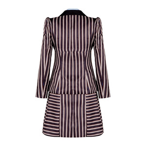 Striped <b>Blazer</b> <b>Skirt</b> <b>Set</b> Women Halloween Cosplay Costume Glinda Wicked Witch Outfit - Product Image 4