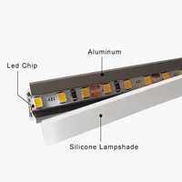Armoire LED avec film Aluminium et couvercle laiteux, Angle de 45 degrés, barre de Surface lumineuse latérale