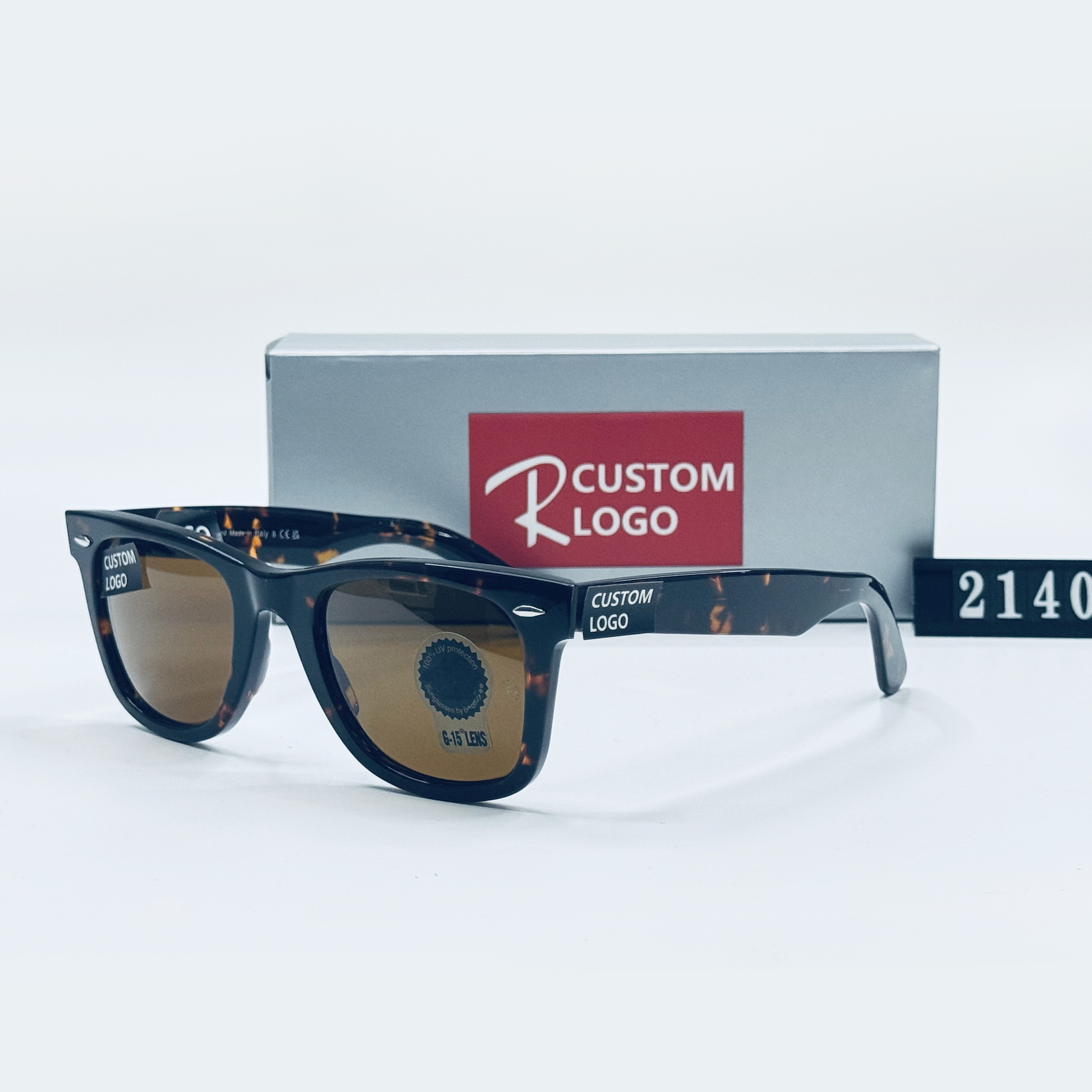 Protección elegante con bloqueo UV Gafas de sol negras para