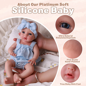Babeside Terry 12" 30cm Wholesale Price Full Body Platinum <strong>Silicone</strong> 100% <strong>Silicone</strong> Baby Lifelike Reborn Dolls - Product Image 2