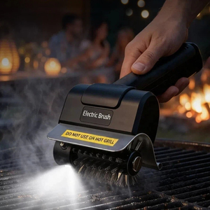 Brosse de <span class=keywords><strong>nettoyage</strong></span> multifonctionnelle pour barbecue électrique, sans fil, avec éclairage LED, outil de <span class=keywords><strong>nettoyage</strong></span> pour barbecue - Product Image 3