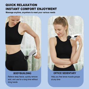 Regalo de mujer rosa púrpura lindo Mini pistola de masaje pantalla táctil de 12 velocidades pistola de masaje muscular de tejido profundo silencioso - Product Image 6