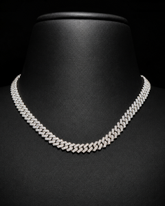 Cadena de Plata con Eslabones de Moissanita de Lujo Estilo Hip Hop, Collar Cubano Iced, Joyería de Diseño para Moda Urbana, Chapado en Oro, Unisex - Product Image 3