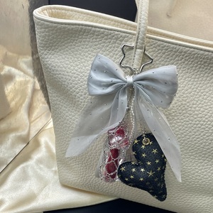 Colgante de lazo brillante 'Cowboy Love' de acero inoxidable, llavero para bolso de malla <span class=keywords><strong>con</strong></span> diseño de lápiz labial, decoración para mochila - Product Image 3