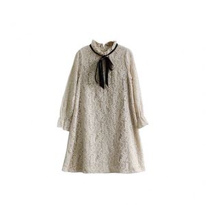 Vêtements pour enfants en ligne, robes de soirée élégantes en dentelle ivoire, robes de mariée sirène d'automne pour filles - Product Image 1