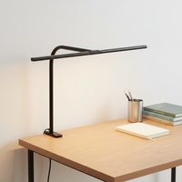 Lampe de bureau LED électrique simple et protectrice pour les yeux, col de cygne flexible, commande tactile, en aluminium, moderne, à intensité variable, CRI 80 élevé