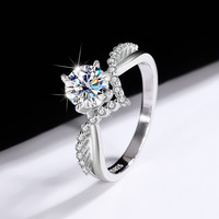 Bague de fiançailles en moissanite rose pour femmes, fabrication sur mesure en argent sterling 925, coupe ronde, 1 carat, VVS GRA, bijoux en moissanite colorée