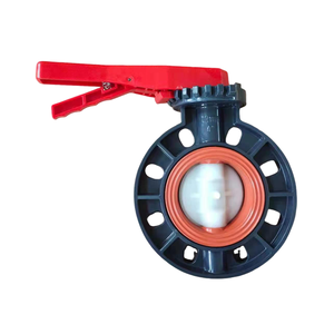 Fabriek Verkoop <span class=keywords><strong>Aquarium</strong></span> Irrigatie Vis Fokken Afval Kleppen Upvc Hendel Handmatige Handgreep Wafer Vlinderklep - Product Image 4