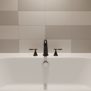 Grifo de Bañera Romano de 3 Orificios, Montaje en Cubierta, Acabado Bronce, 2 Manijas, Control de Temperatura para Baño - Product Image 2