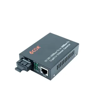 6COM 1000M Media Converter 10/100/1000Base-Tx to 1000Base-LX TX1310nm Single mode 40Km